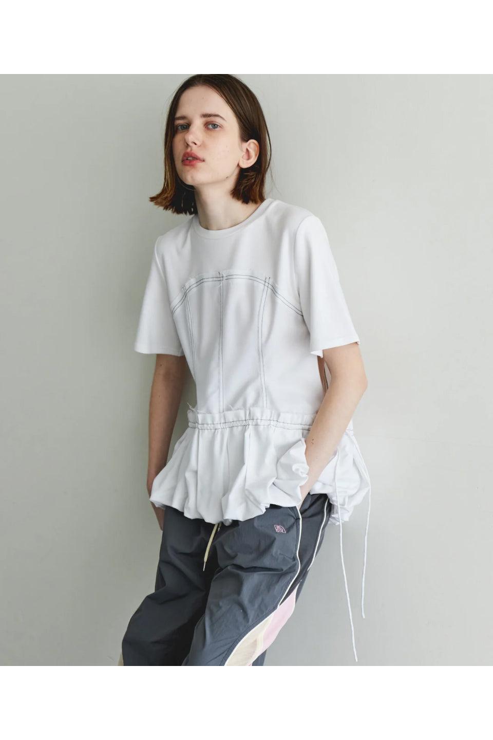 MAISON SPECIAL-Docking Balloon Hem T-shirt-NOWALL