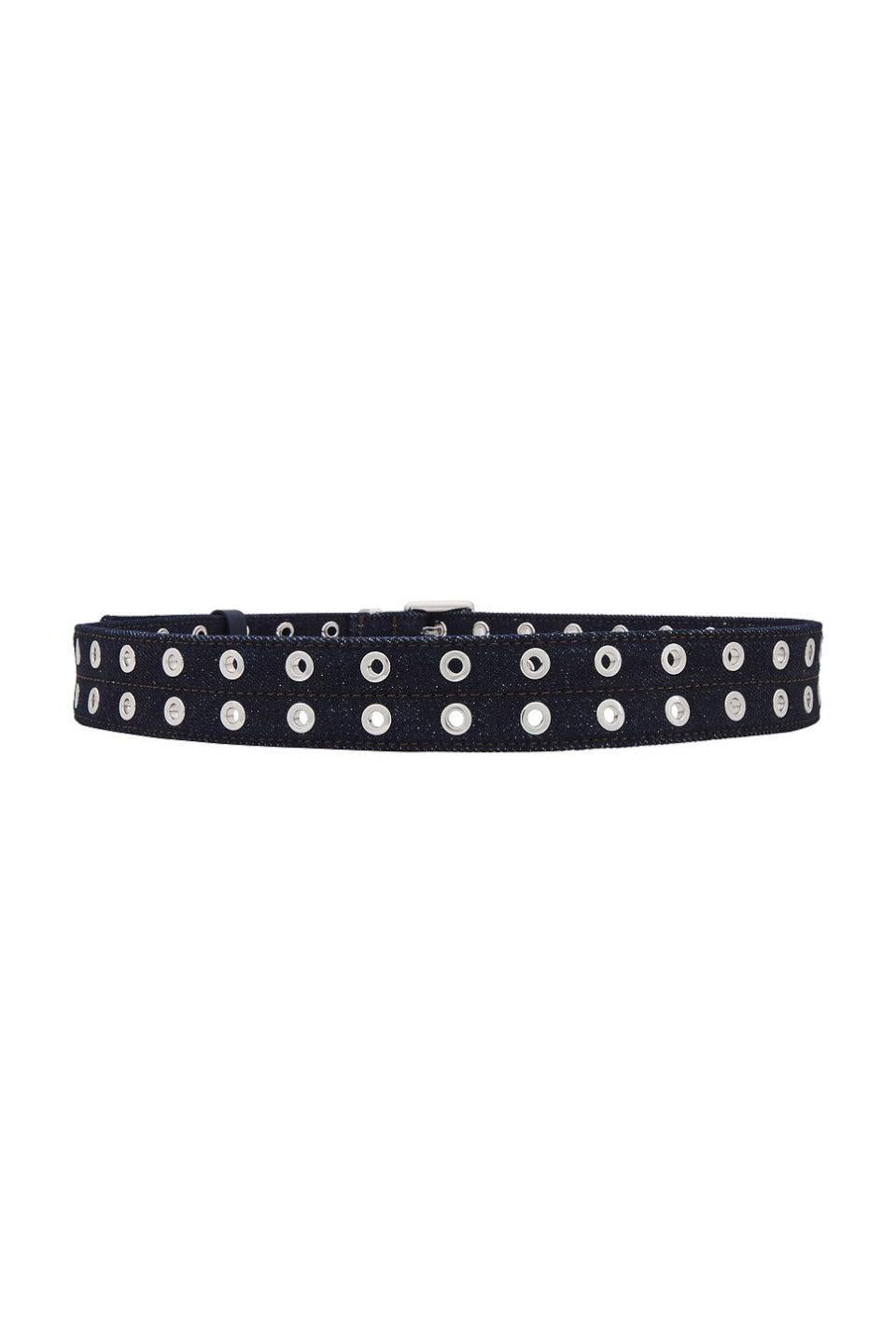 GANNI-Double Eyelet Belt Denim-NOWALL