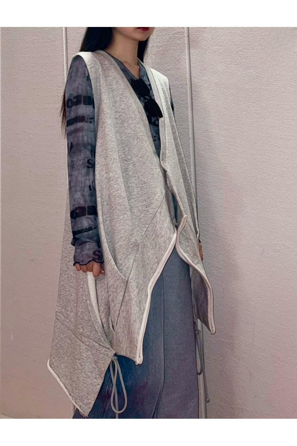 MICALLE MICALLE-Drape Gilet Vest-NOWALL