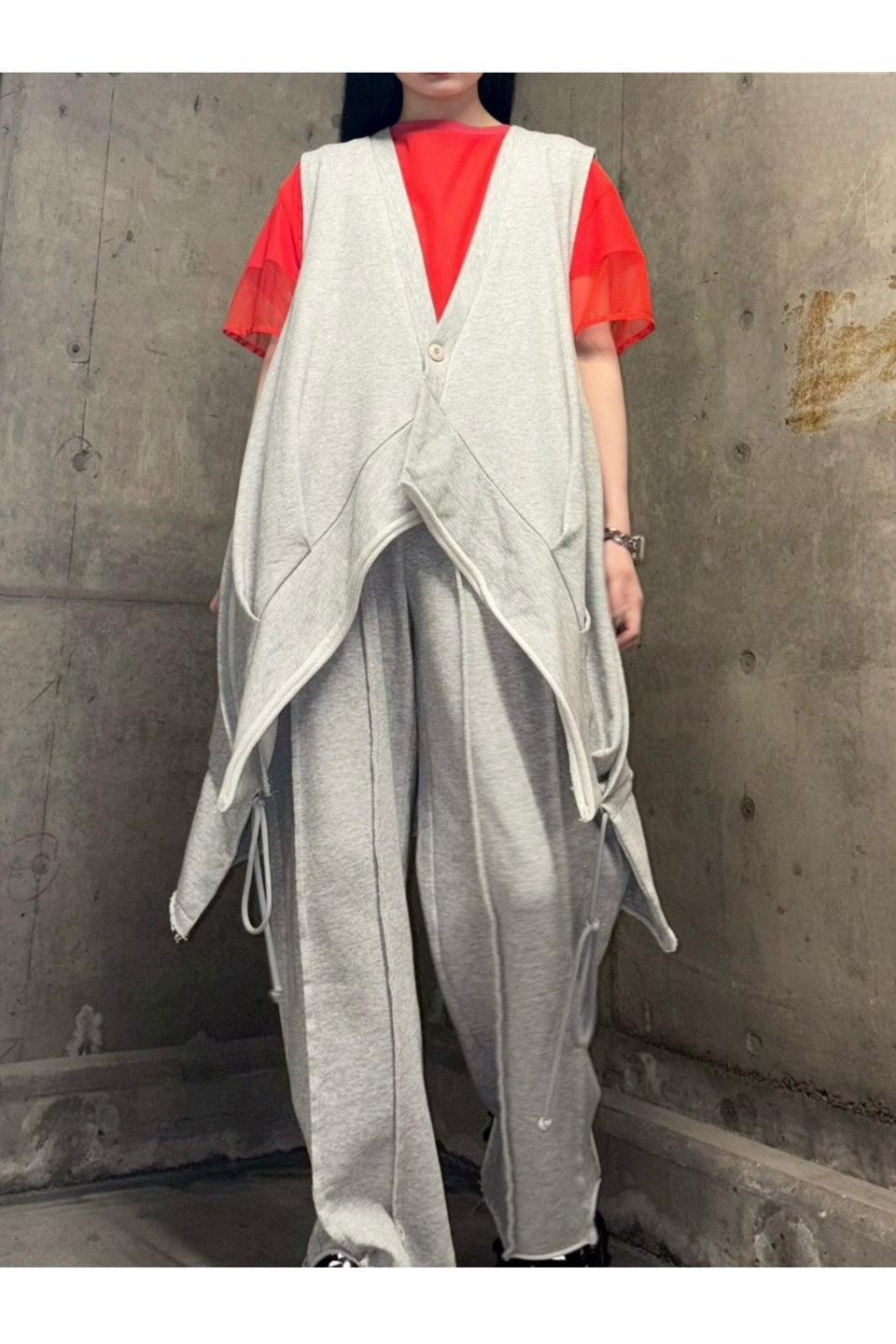 MICALLE MICALLE-Drape Gilet Vest-NOWALL