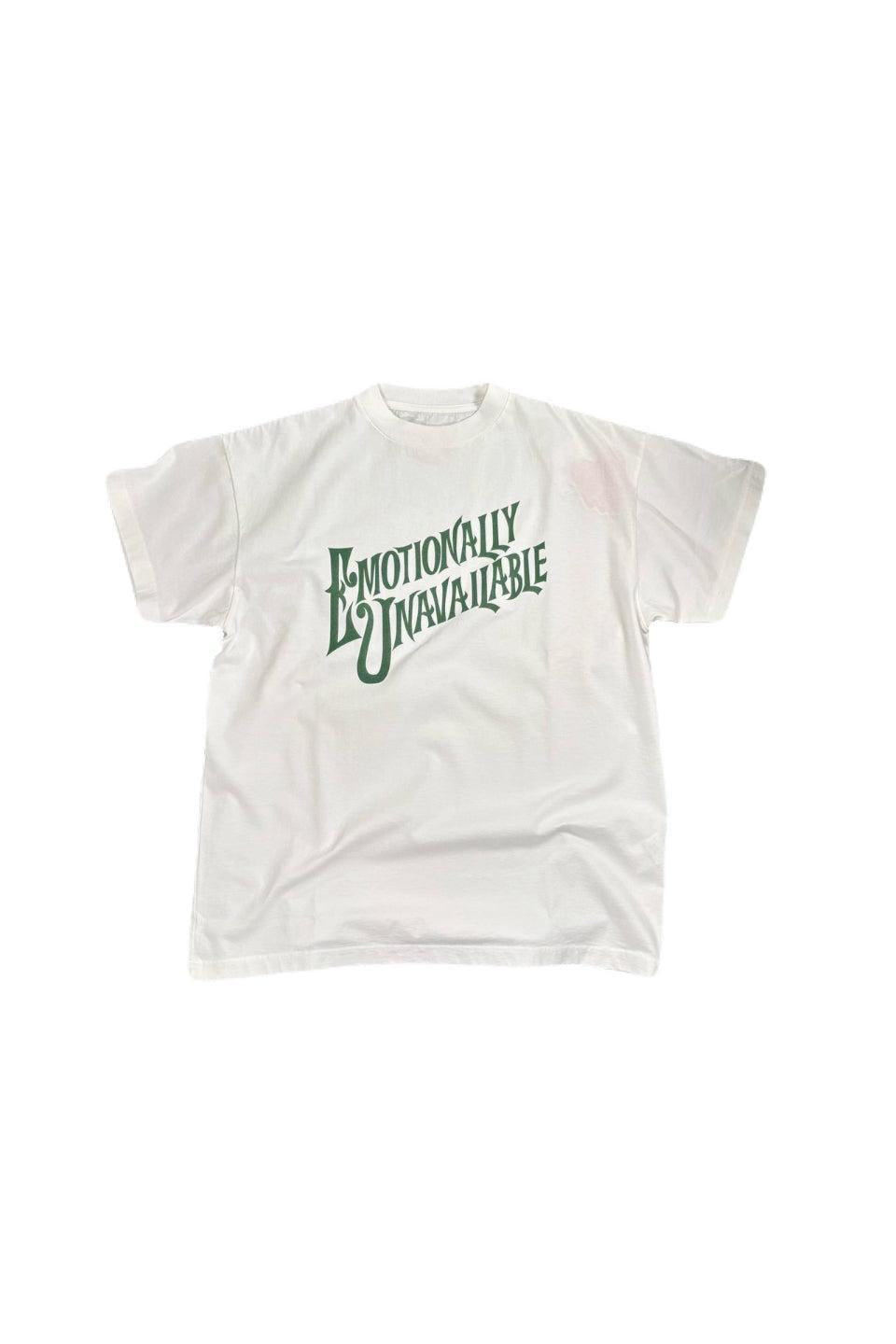 EMOTIONALLY UNAVAILABLE-EU Logo Number SS Tee-NOWALL