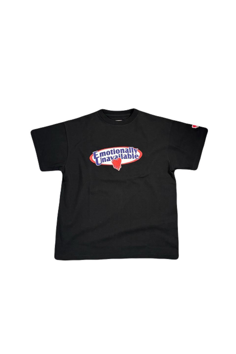 EMOTIONALLY UNAVAILABLE-EU Logo SS Tee-NOWALL