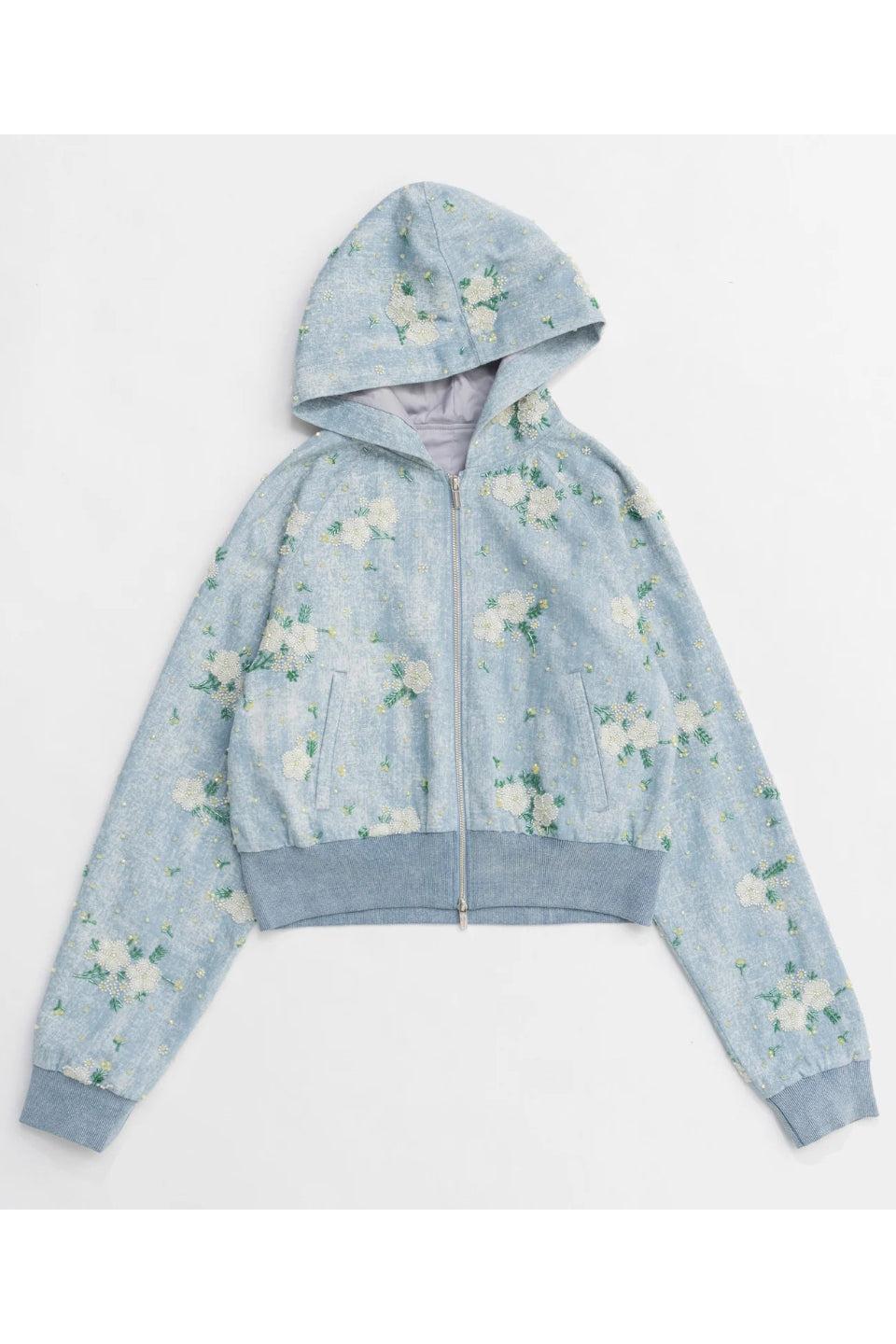 MAISON SPECIAL(メゾンスペシャル) - Embroidery Flower Beads Hoodie 