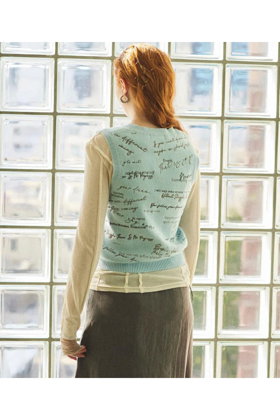 MAISON SPECIAL-Embroidery Vest-NOWALL