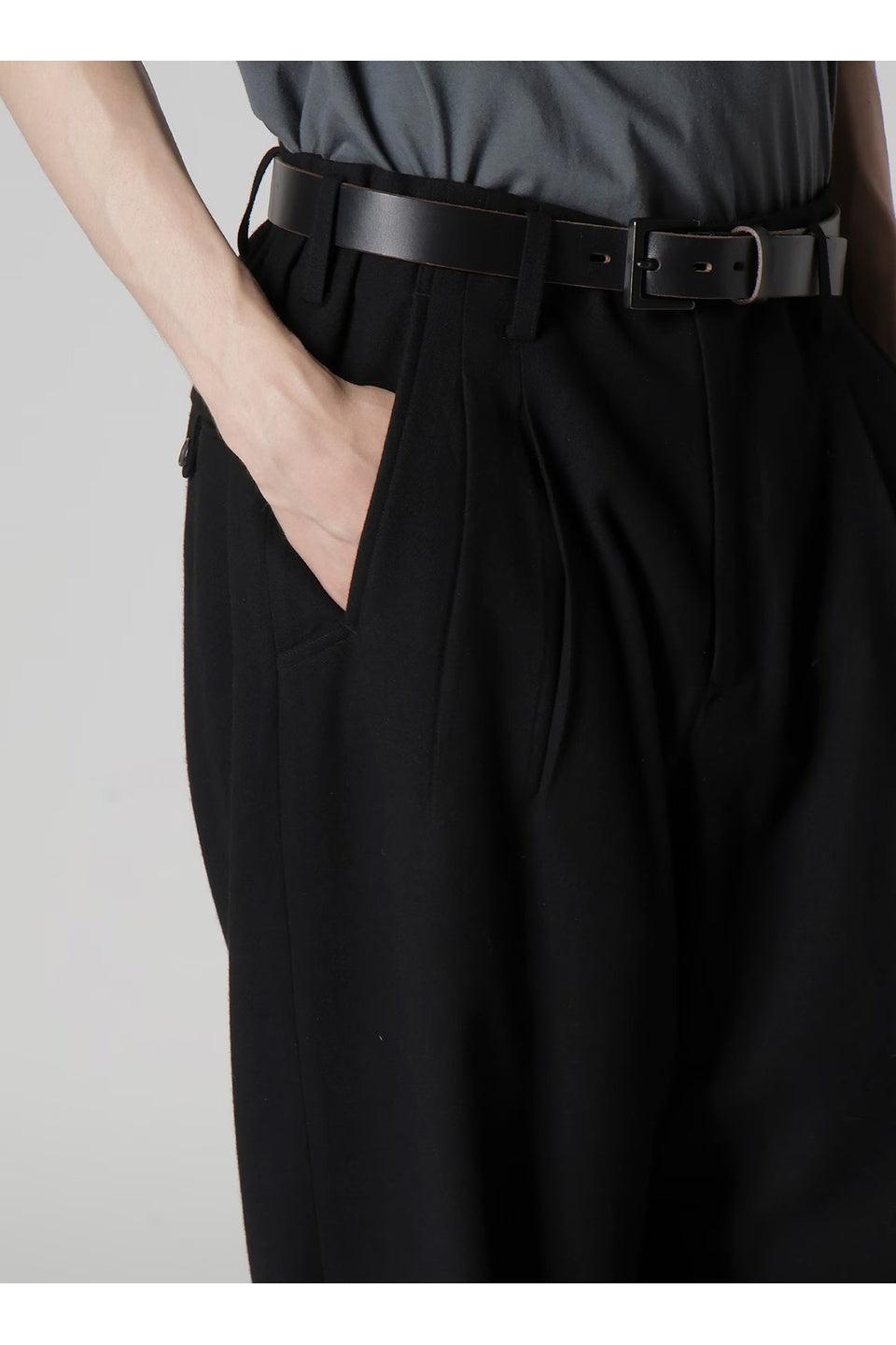 Y's for men-FLANNEL PANTS WITH TAB DETAIL-NOWALL