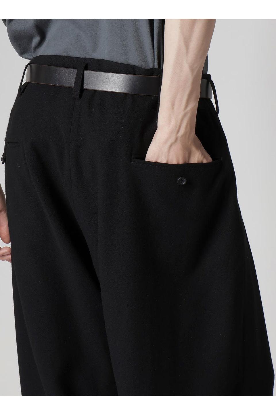 Y's for men-FLANNEL PANTS WITH TAB DETAIL-NOWALL