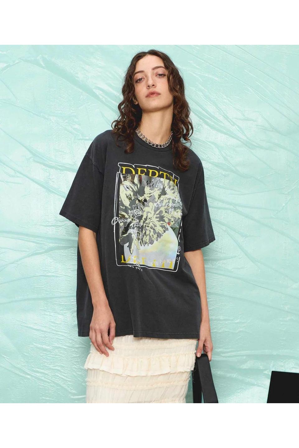 MAISON SPECIAL-Flower Photo Oversized T-shirt-NOWALL