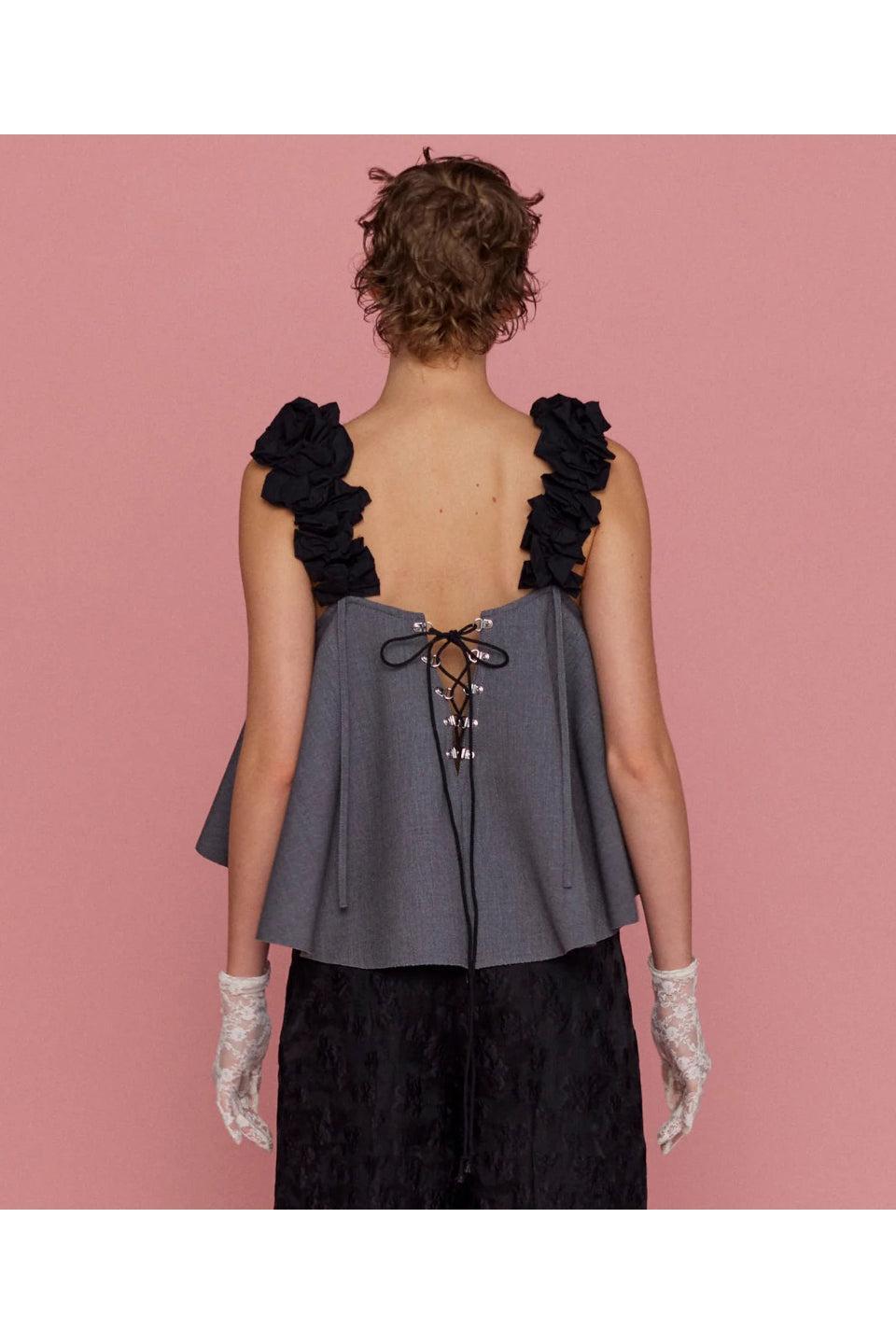 MAISON SPECIAL-Flower Strap 2way Tops-NOWALL
