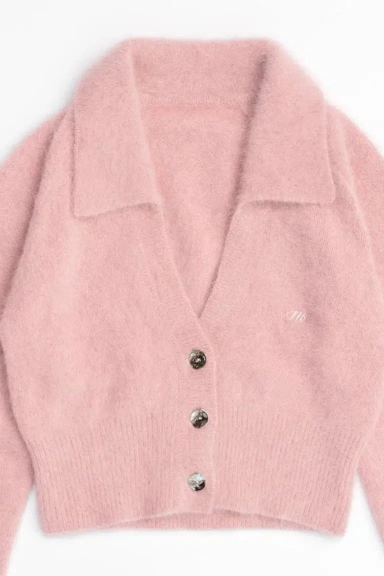 MAISON SPECIAL-Fox Cashmere Knit Cardigan-NOWALL