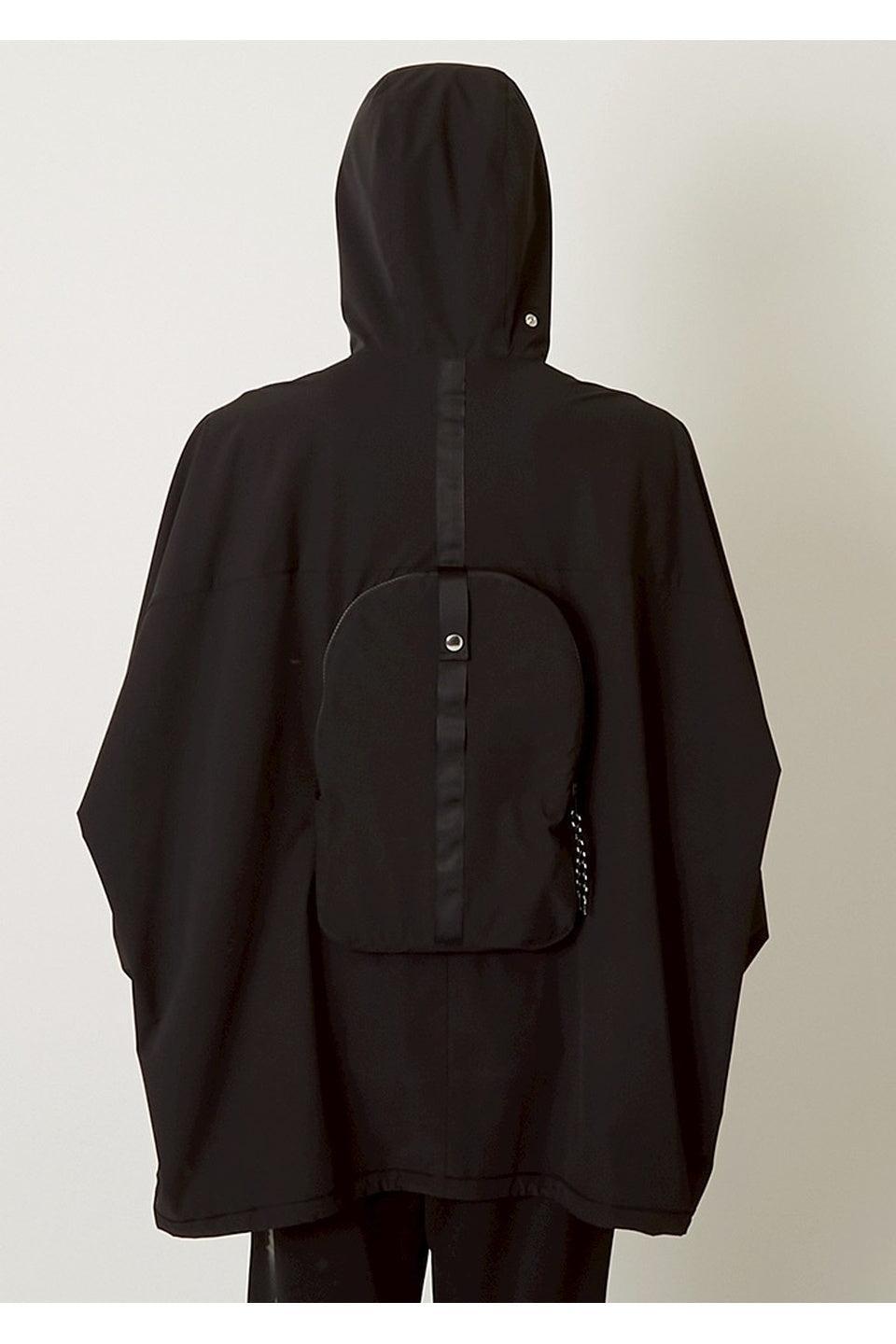 ALMOSTBLACK-GST_WV WTR -R HD PONCHO BLOUSON-NOWALL