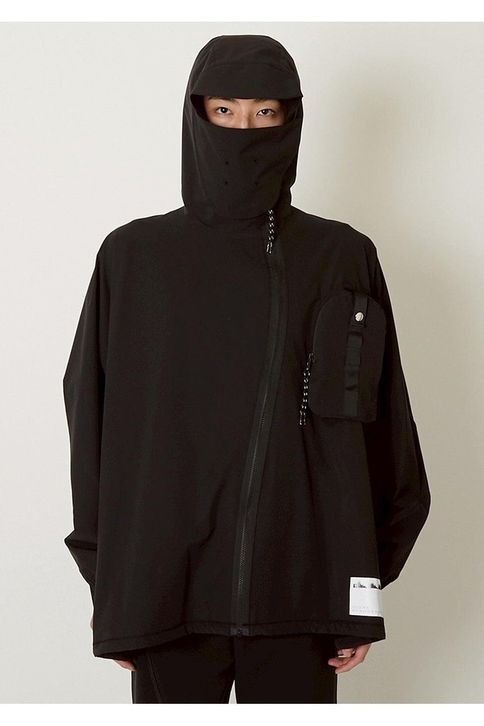 ALMOSTBLACK-GST_WV WTR -R HD PONCHO BLOUSON-NOWALL