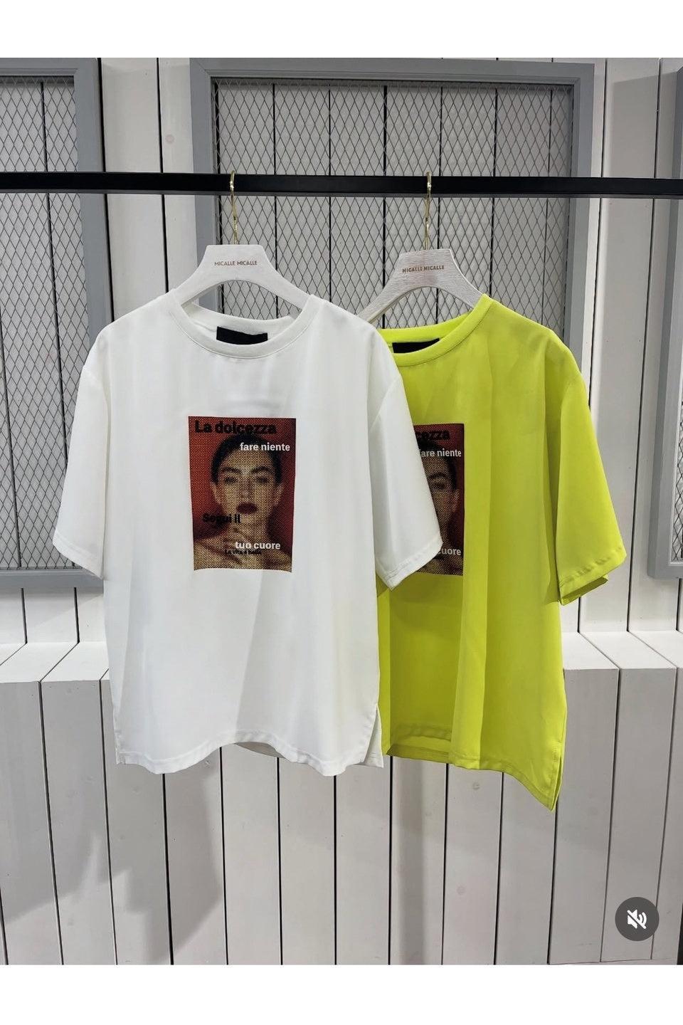 MICALLE MICALLE-Graphic Print Short Sleeve Tee-NOWALL