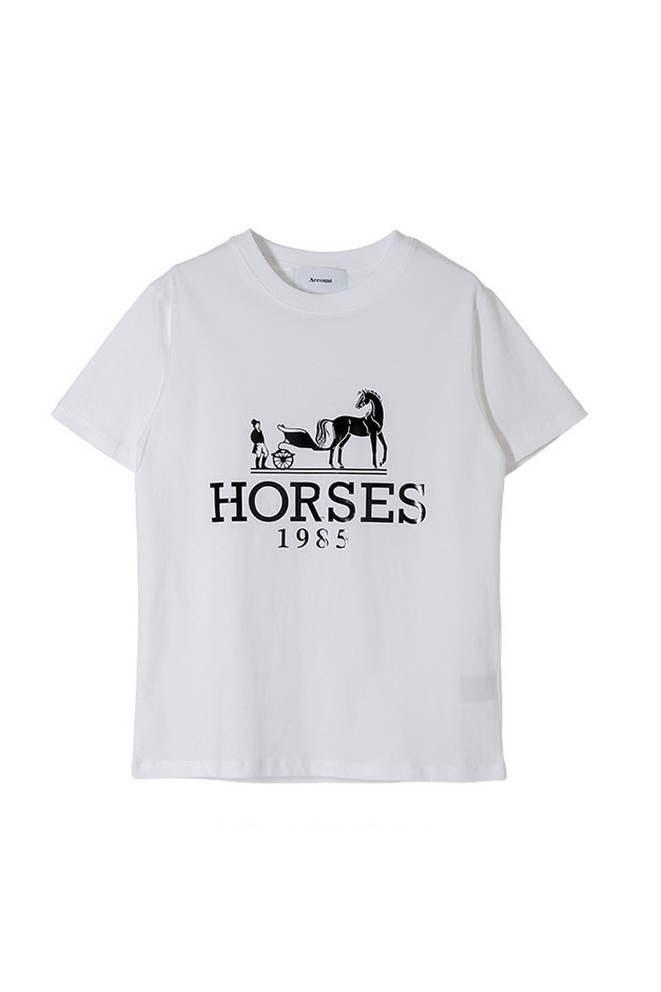 MICALLE MICALLE-Horse Print Short Sleeve Tee-NOWALL
