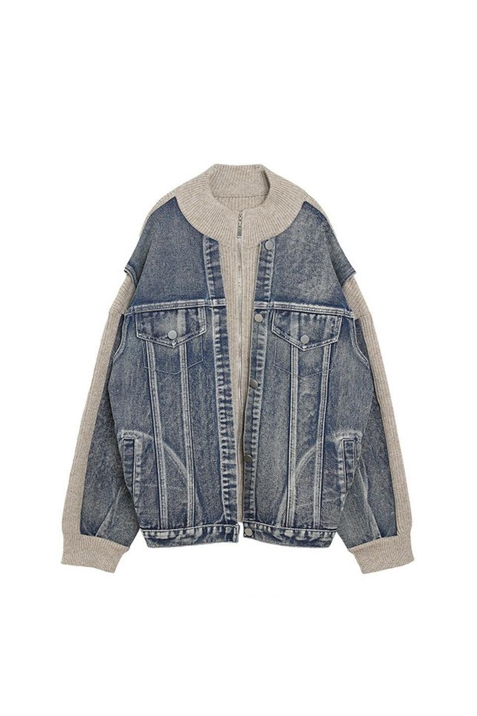 MICALLE MICALLE-Hybrid Denim Bomber-NOWALL