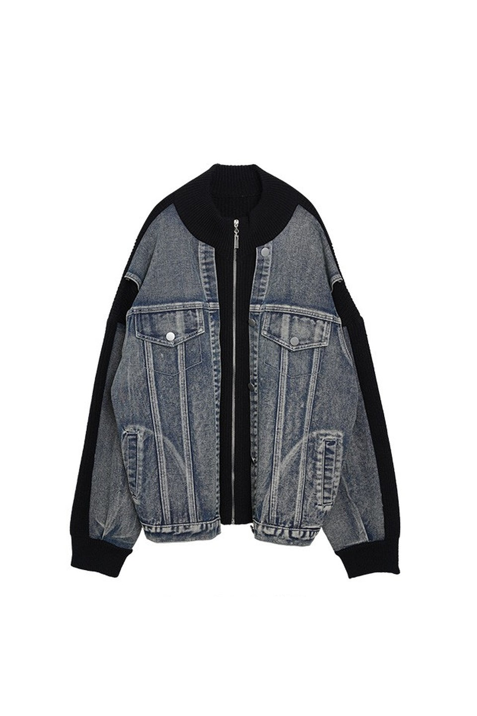 MICALLE MICALLE-Hybrid Denim Bomber-NOWALL