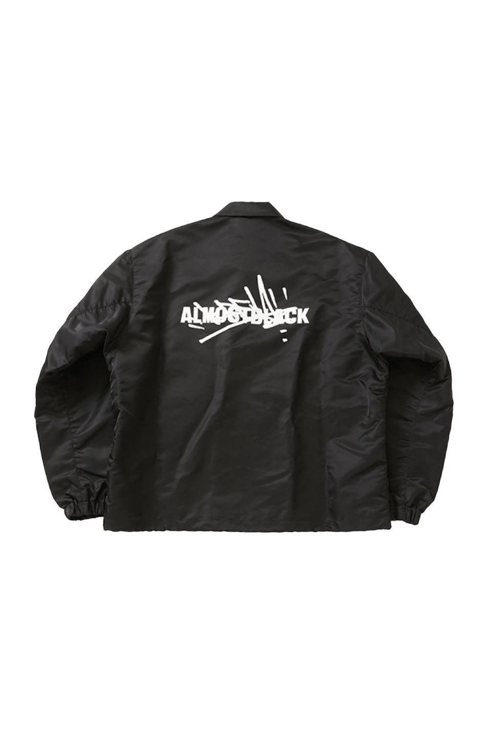 ALMOSTBLACK-【KREVA × ALMOSTBLACK】Woven Nylon Coach Jacket with 6 Brooch-NOWALL