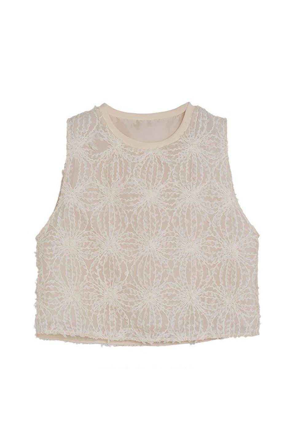 MICALLE MICALLE-Lace Cropped Top-NOWALL