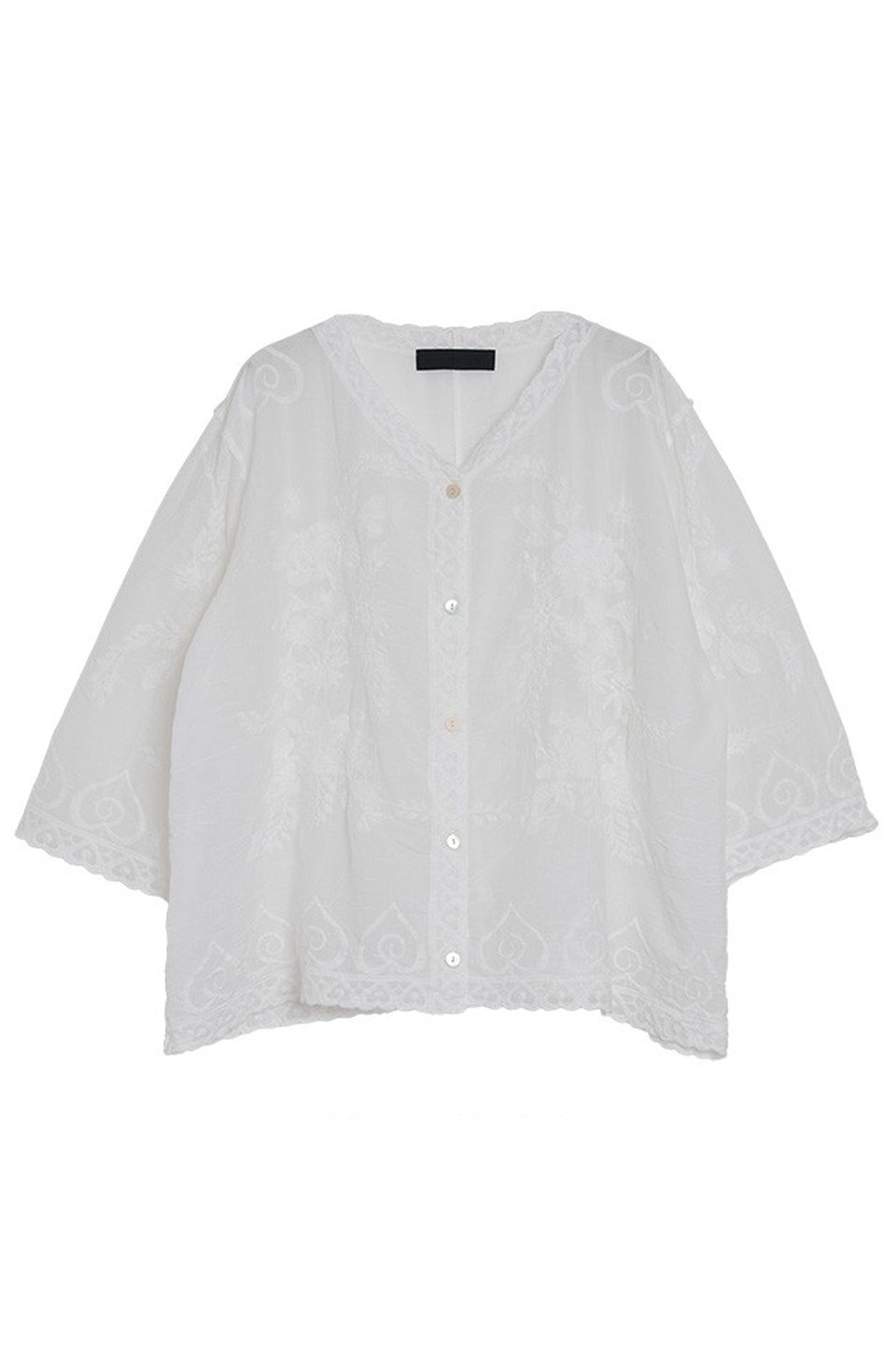 MICALLE MICALLE-Lace Embroidery Blouse-NOWALL