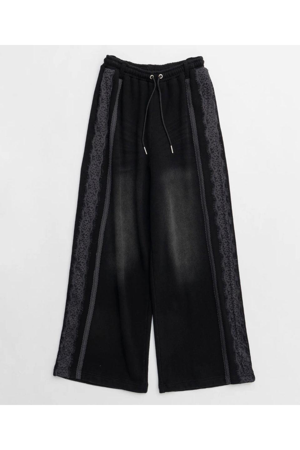 MAISON SPECIAL-Lace Material Line Sweatpants-NOWALL