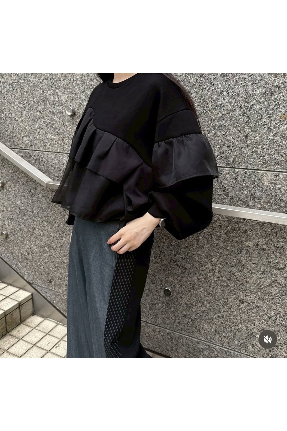 MICALLE MICALLE-Layered Frill Sweat-NOWALL