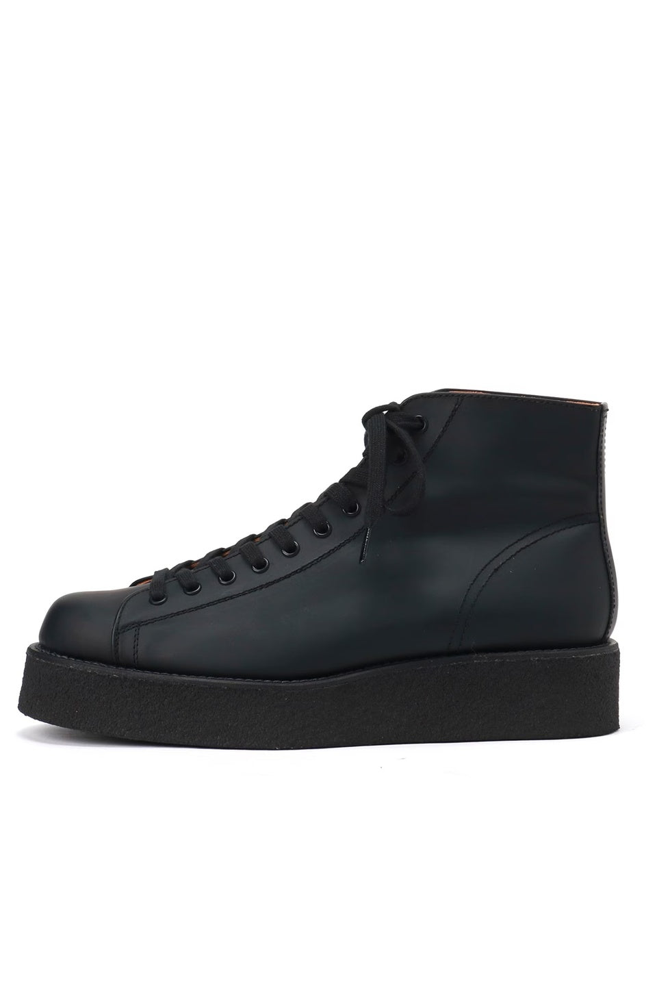Yohji Yamamoto POUR HOMME-MAT GLASS LEATHER DEMI BOOTS-NOWALL