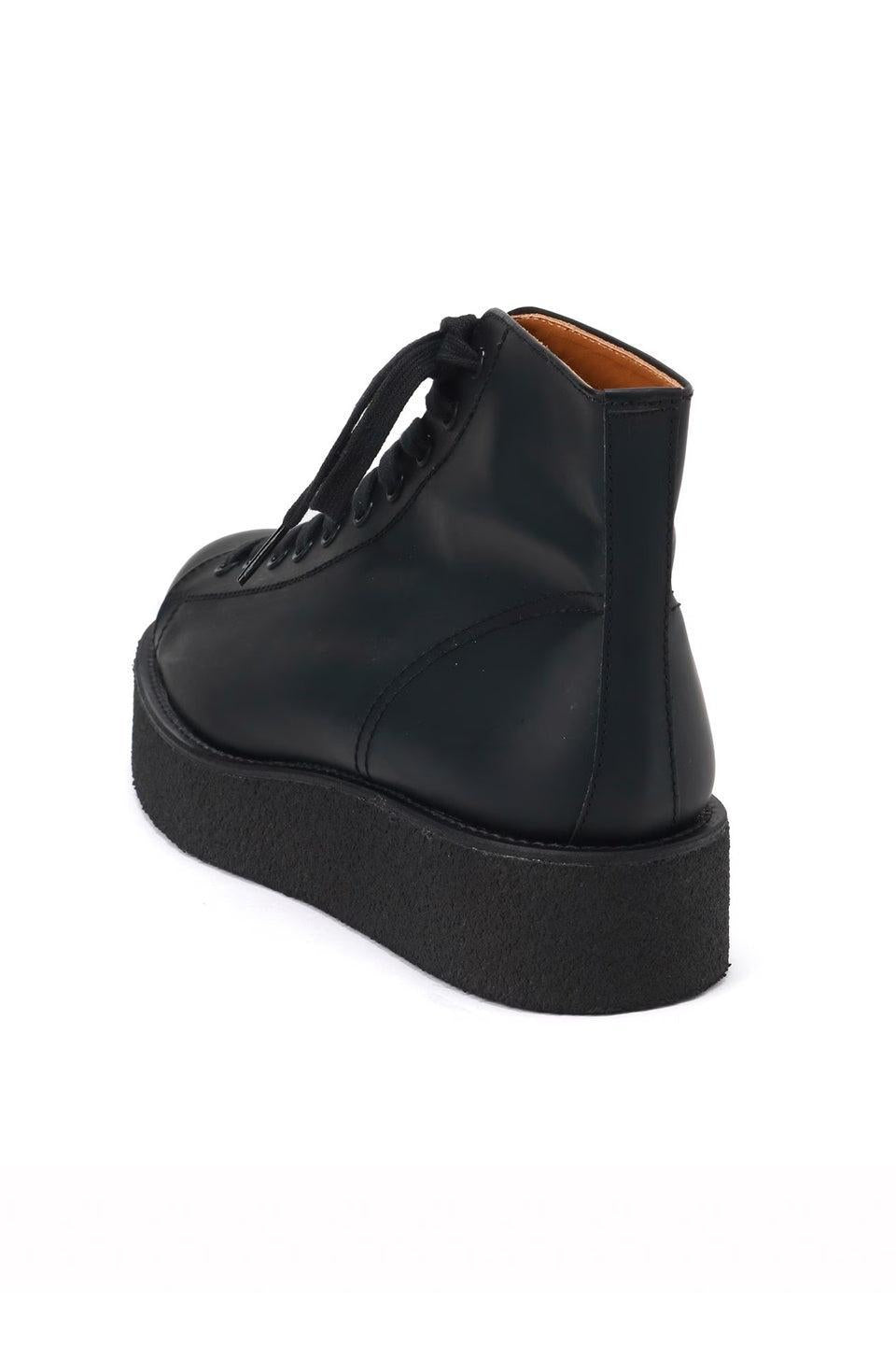 Yohji Yamamoto POUR HOMME-MAT GLASS LEATHER DEMI BOOTS-NOWALL