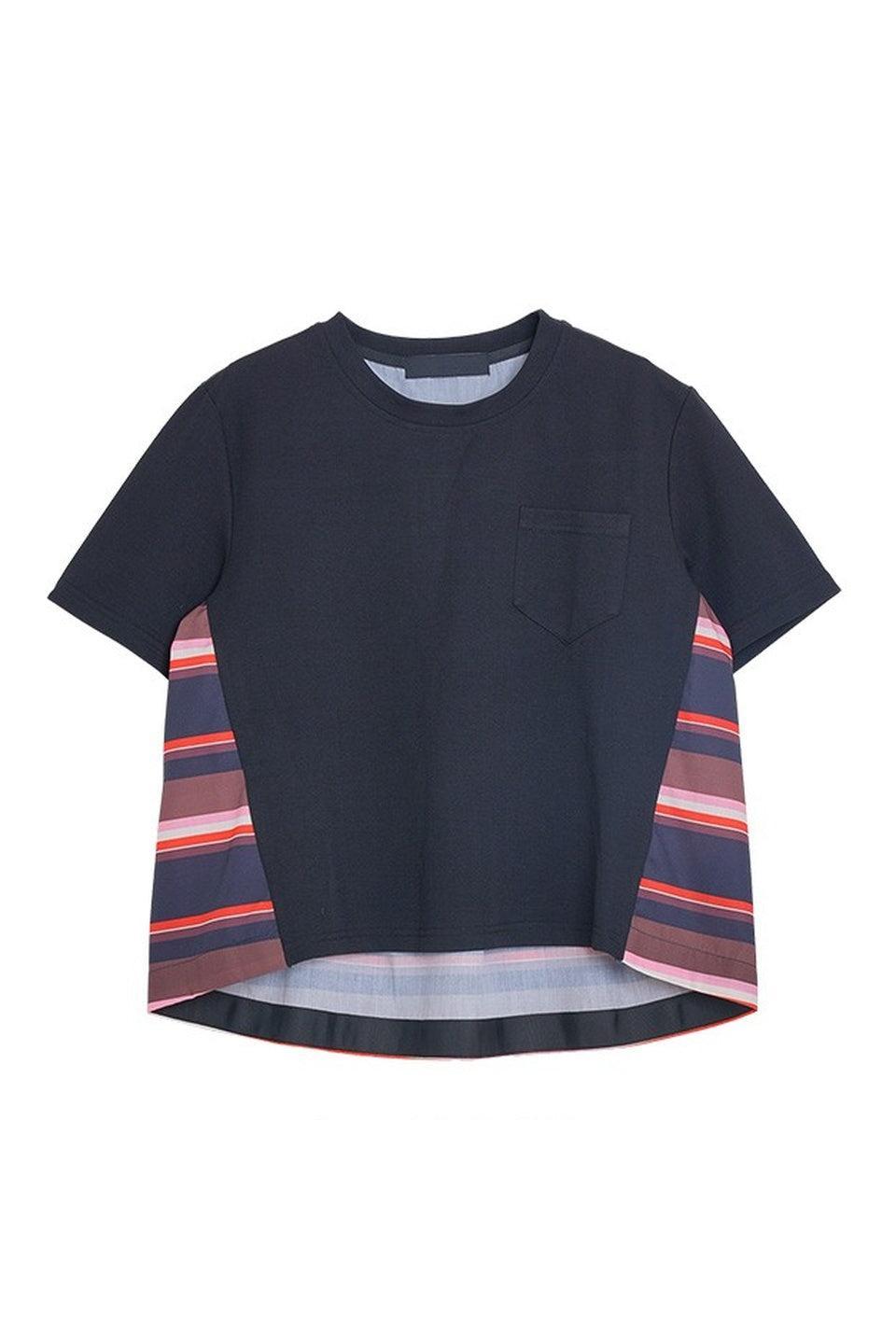 Back Border Stripe Flare Tee
