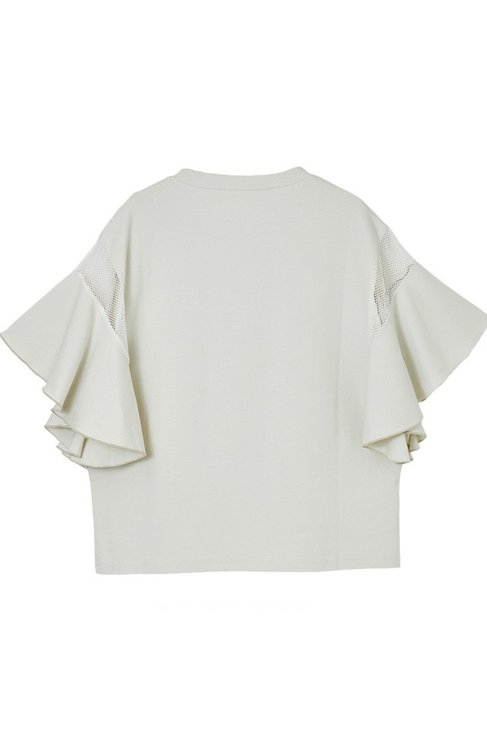 Mesh Panel Double Frill Tee