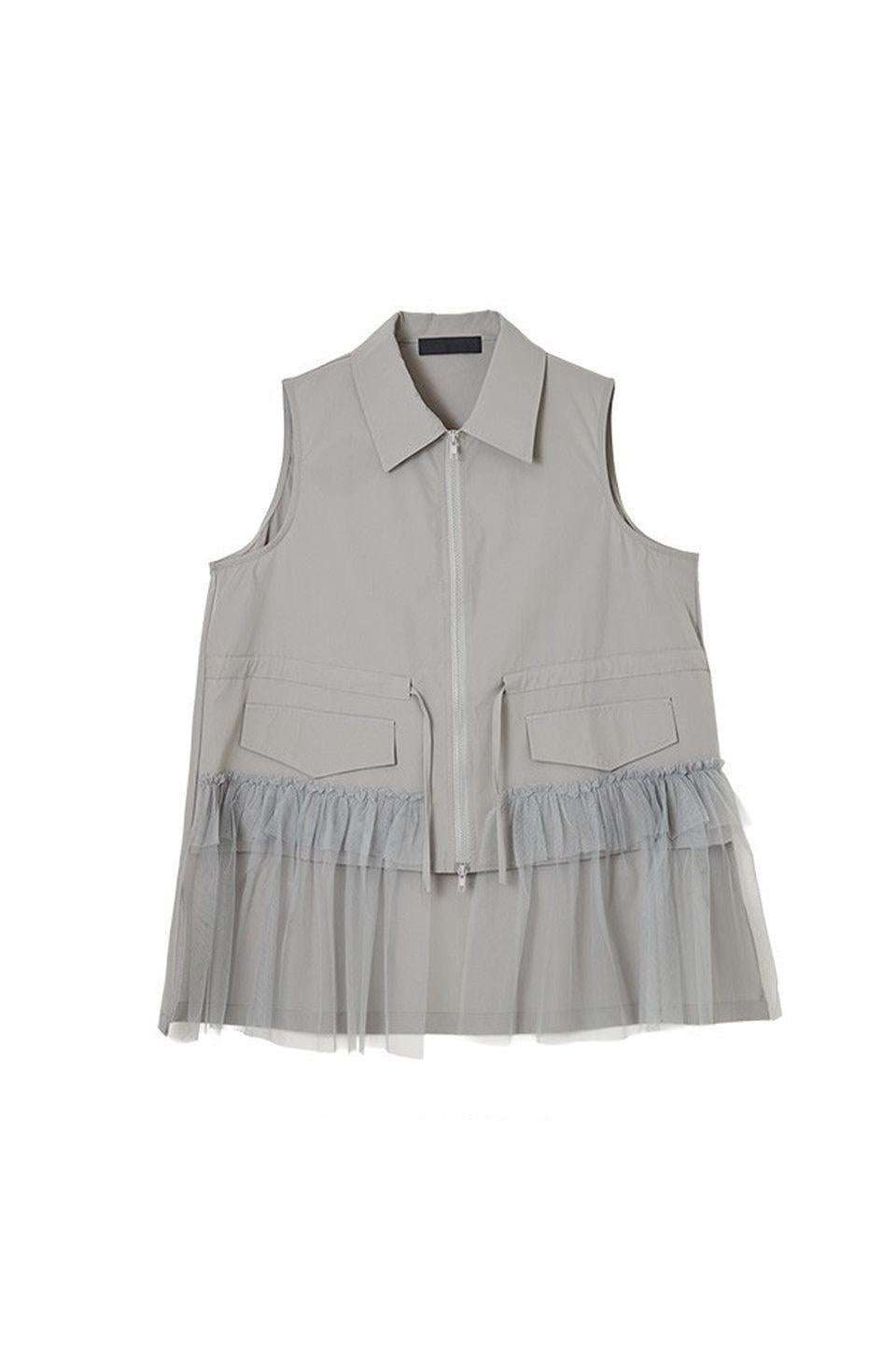Tulle Hem Utility Vest