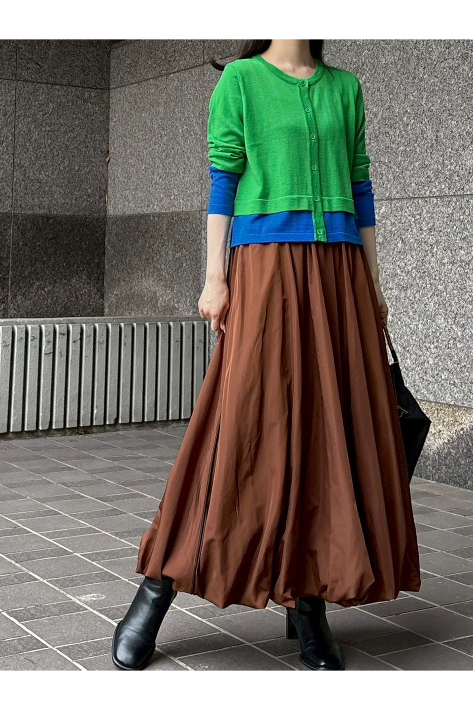 Color Block Knit Cardigan