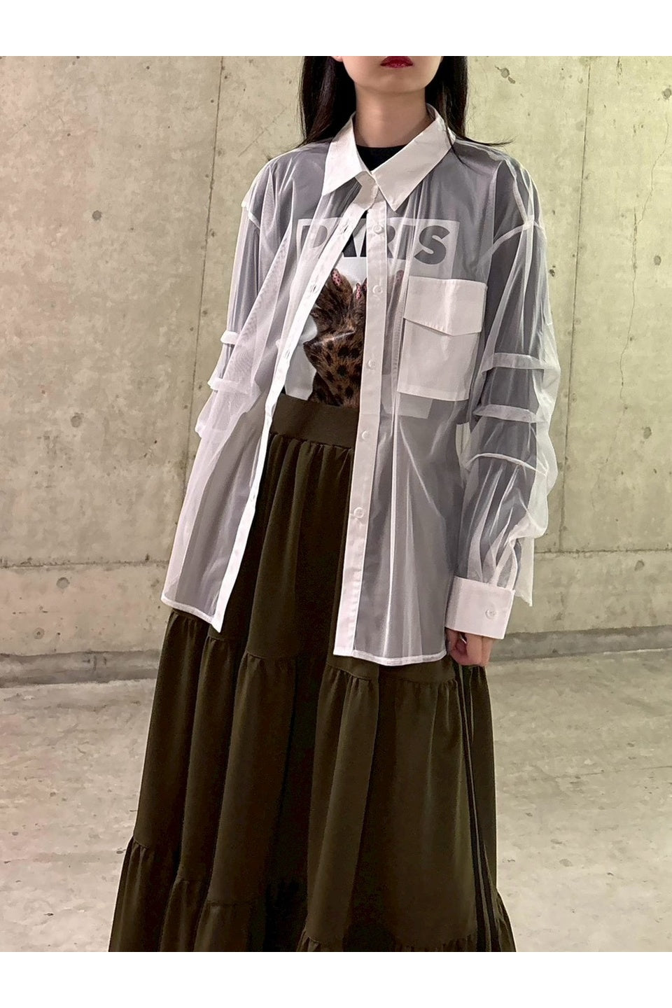 Sheer Oversized Shirt