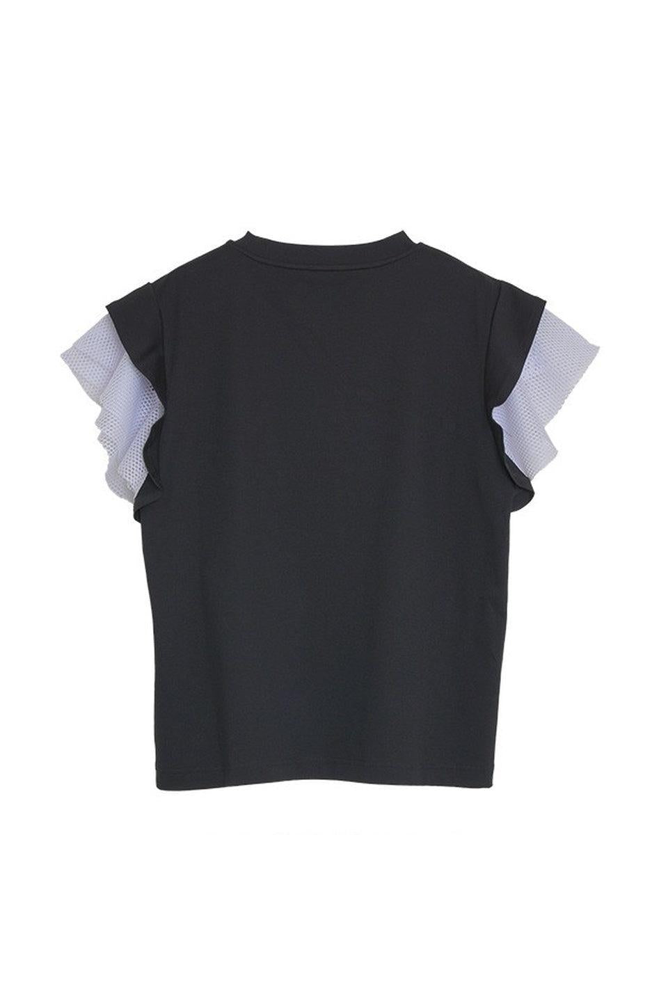MICALLE MICALLE-Mesh Frill Sleeve Tee-NOWALL