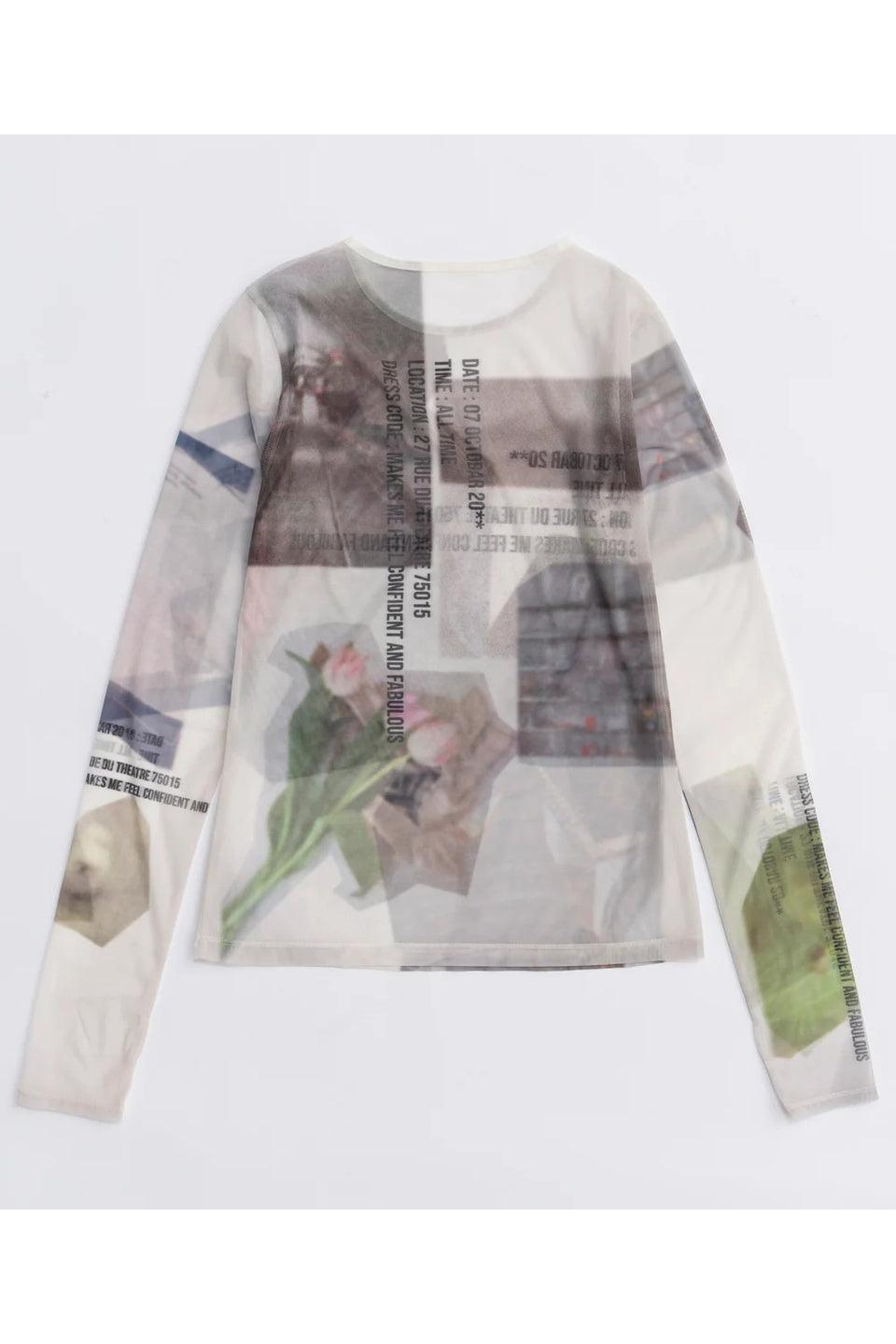 MAISON SPECIAL-ORDINARY DAYS PRINT SHEER TOPS-NOWALL
