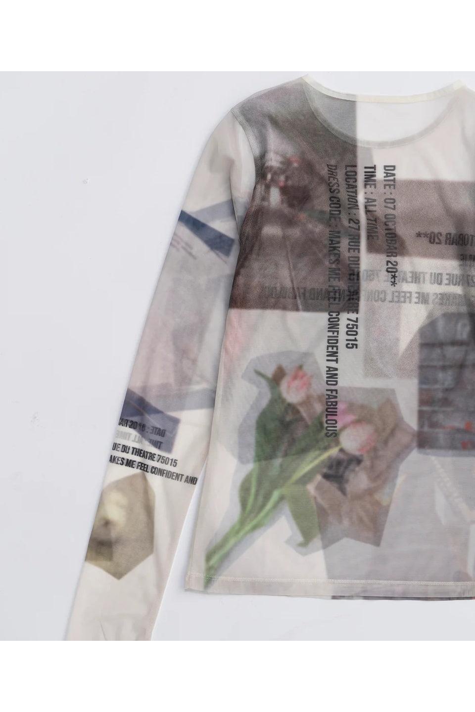 MAISON SPECIAL-ORDINARY DAYS PRINT SHEER TOPS-NOWALL