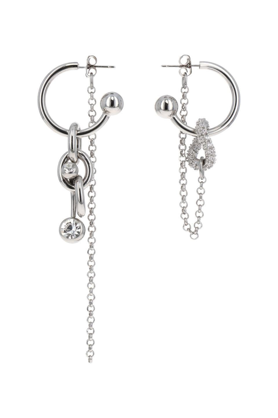 JUSTINE CLENQUET-Open Hoop Earrings with Charms-NOWALL