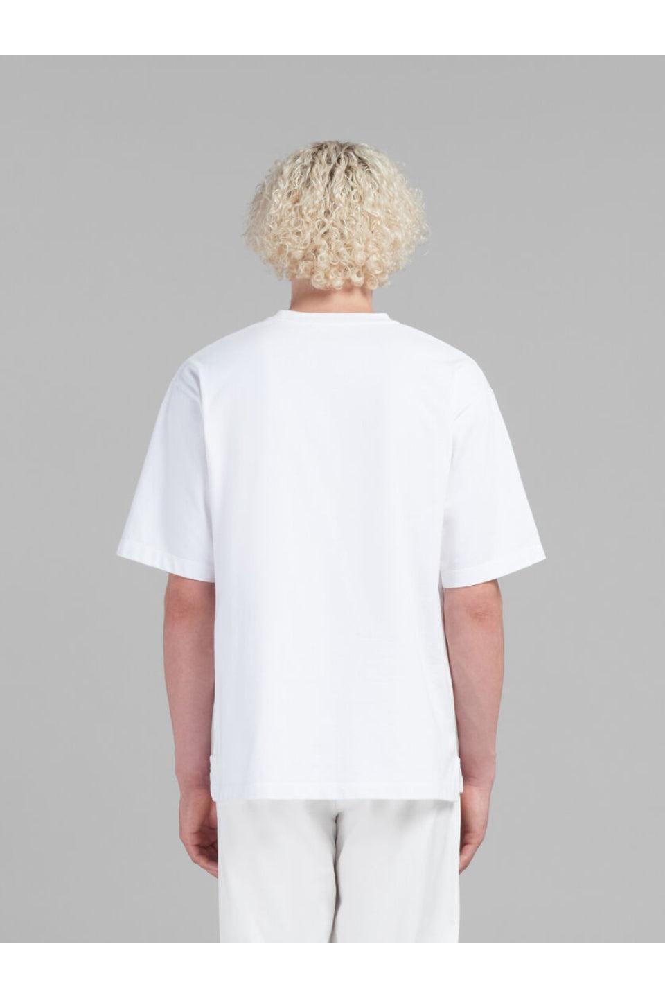 MARNI-Oversized Organic Cotton T-shirt with Marni Patch-NOWALL