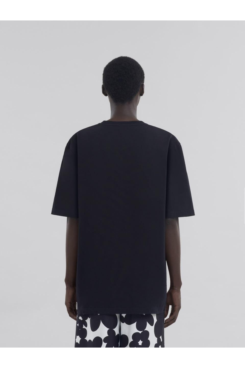 MARNI-Oversized Organic Cotton T-shirt with Marni Patch-NOWALL