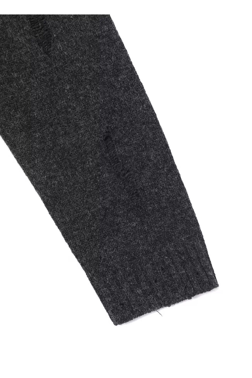 Yohji Yamamoto POUR HOMME-PLAIN STITCH CRASHED ROUND NECK PULLOVER-NOWALL