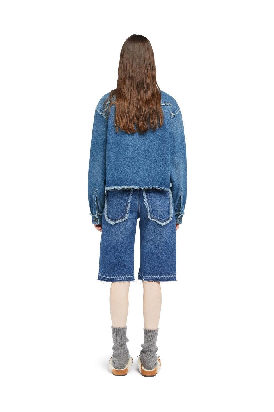 ALANUI-Pacific Roads Cropped Denim Shirt-NOWALL