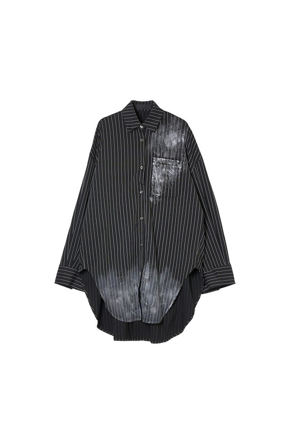 MICALLE MICALLE-Painted Stripe Long Shirt-NOWALL