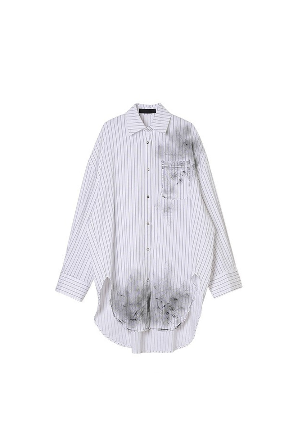 MICALLE MICALLE-Painted Stripe Long Shirt-NOWALL
