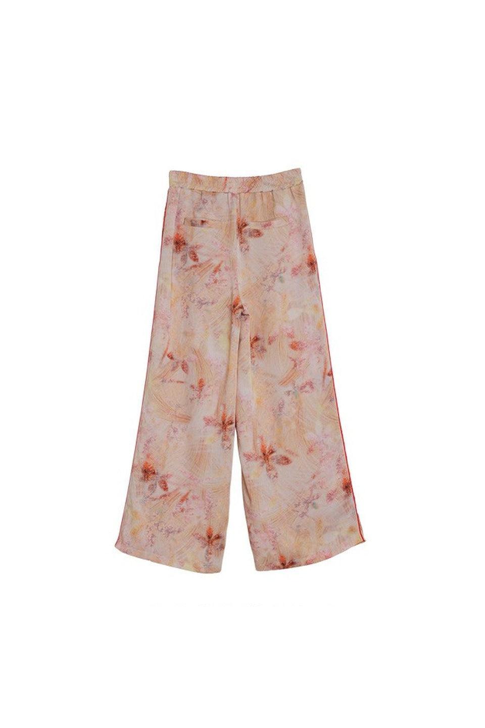 MICALLE MICALLE-Palm Print Wide Pants-NOWALL