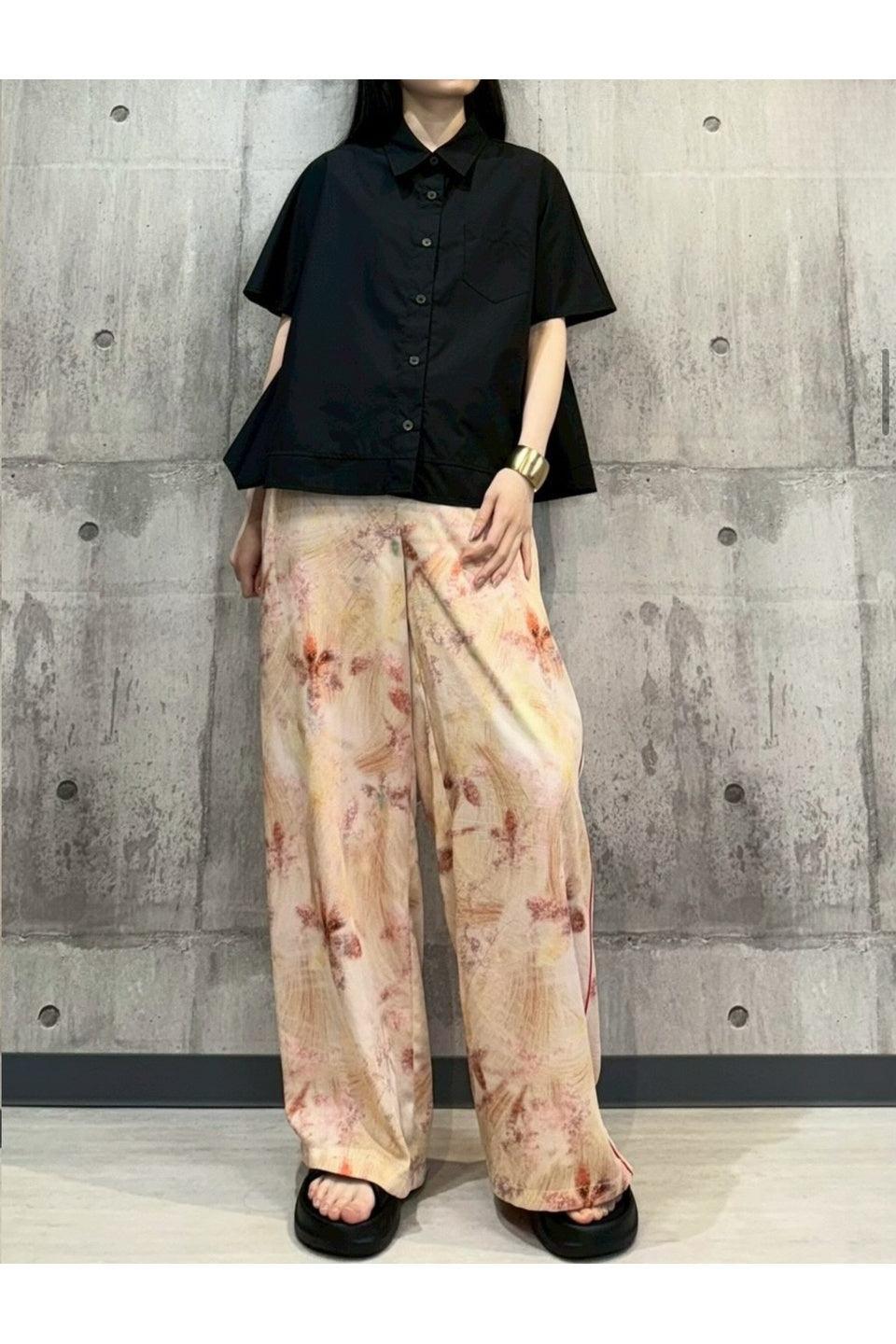MICALLE MICALLE-Short Sleeve Flare Shirt-NOWALL