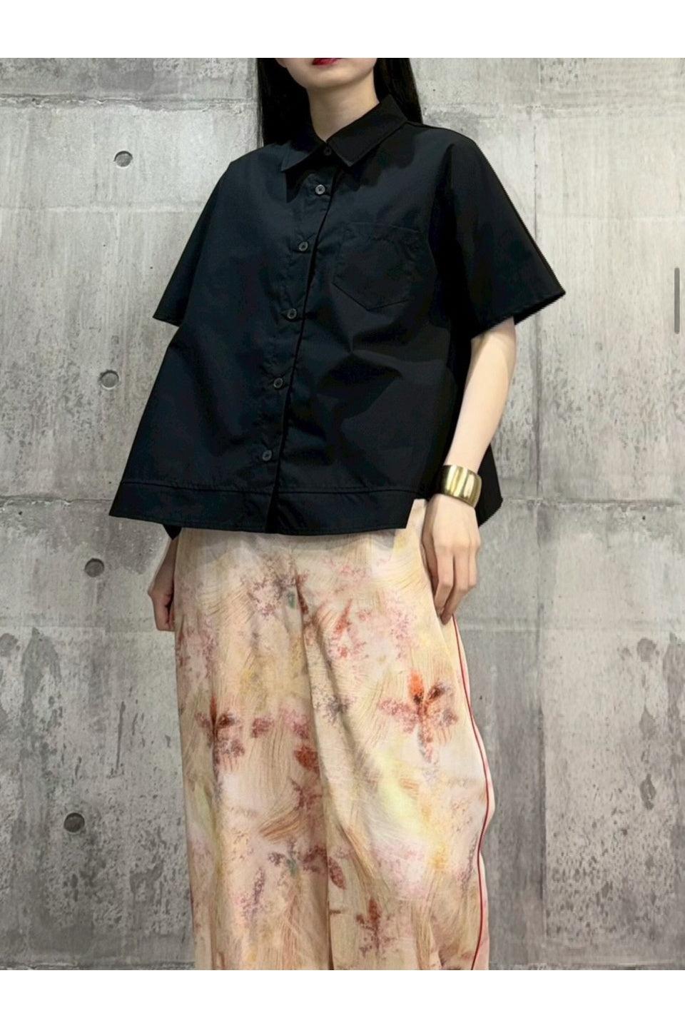 MICALLE MICALLE-Short Sleeve Flare Shirt-NOWALL
