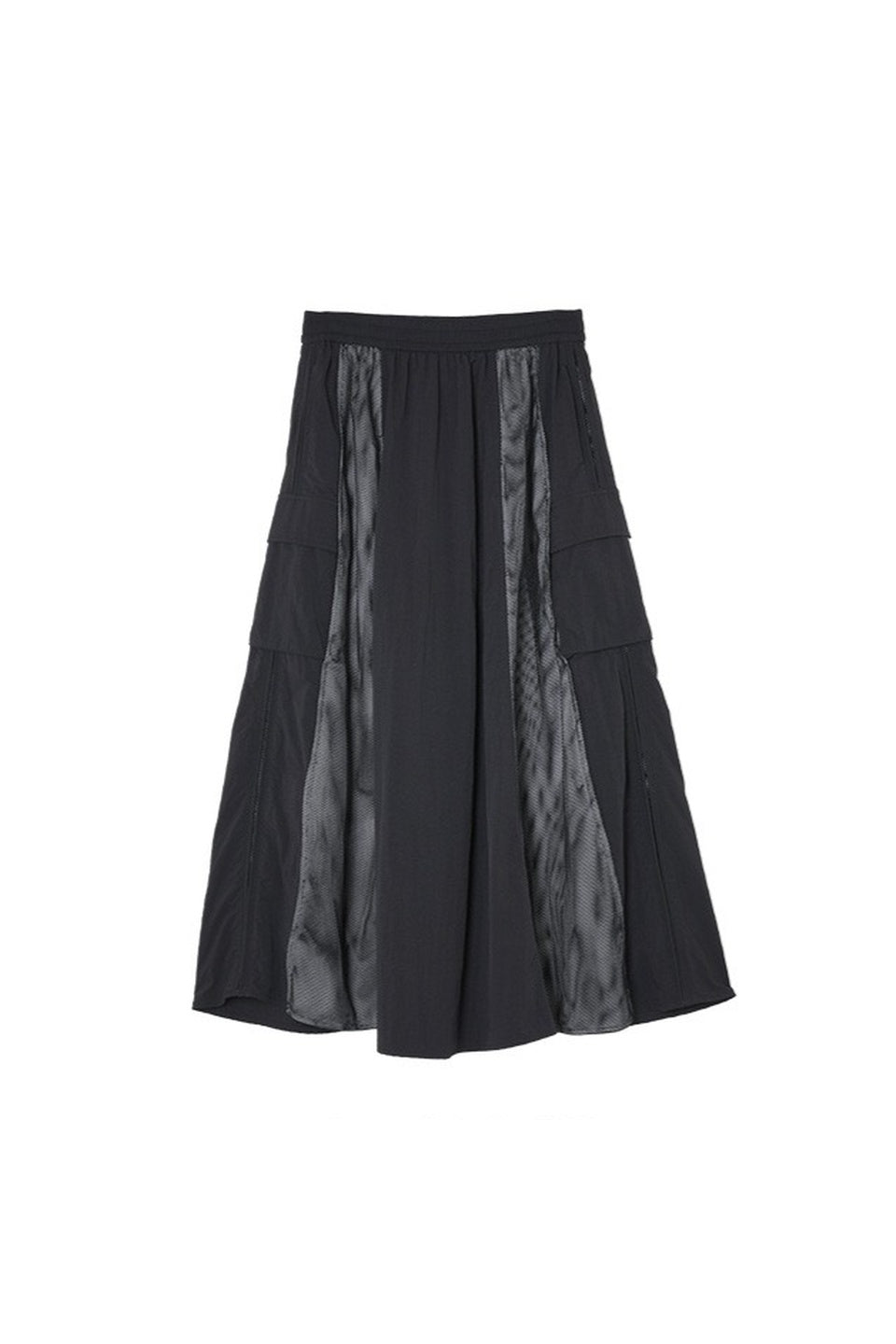 MICALLE MICALLE-Panel Switching Flare Skirt-NOWALL