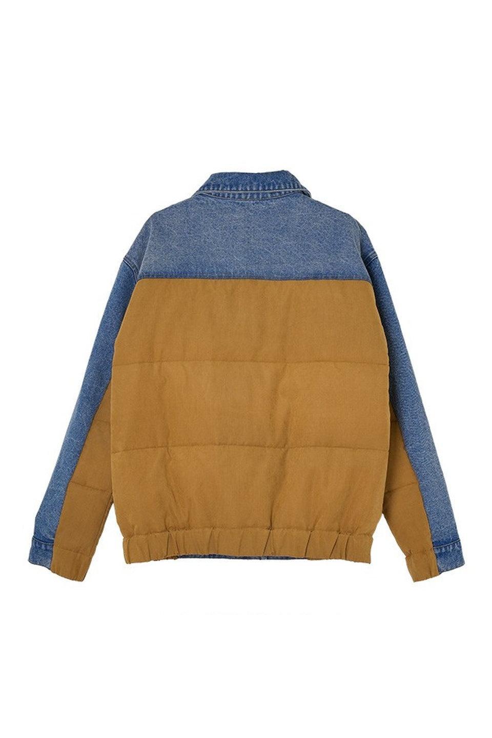 MICALLE MICALLE-Paneled Denim Jacket-NOWALL