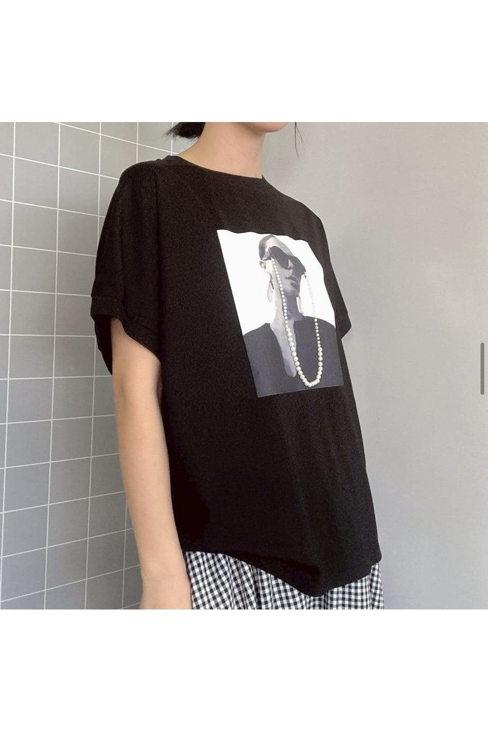 MICALLE MICALLE-Photo Print T-Shirt-NOWALL