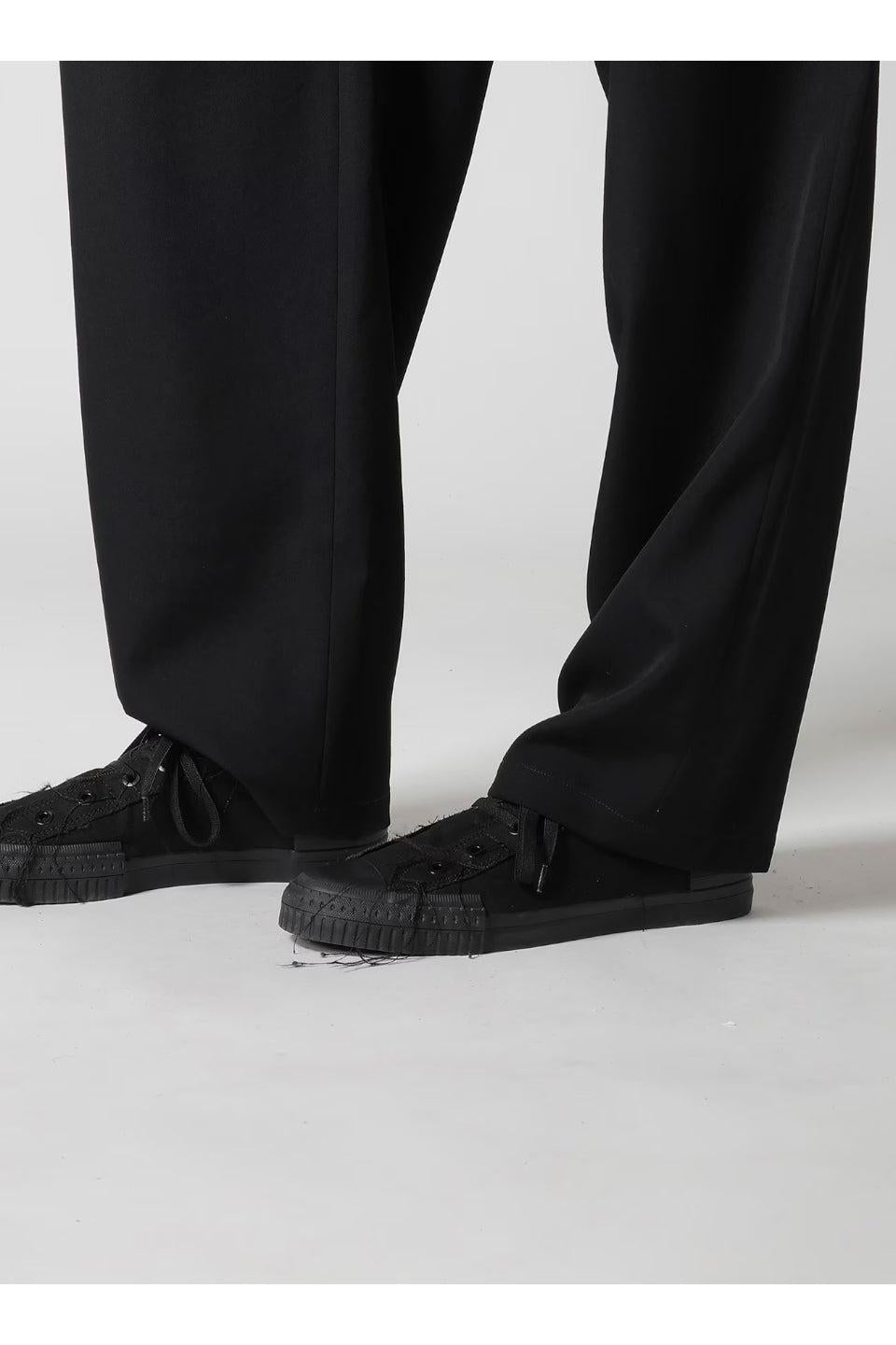 Yohji Yamamoto POUR HOMME-Regulation Gabardine Classic Drawstring Pants-NOWALL