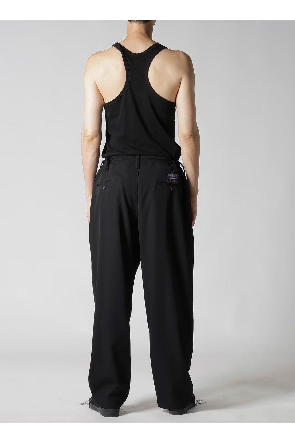 Yohji Yamamoto POUR HOMME-Regulation Gabardine Classic Drawstring Pants-NOWALL