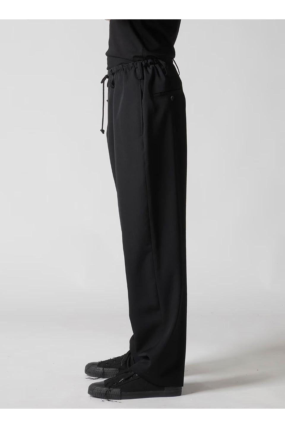 Yohji Yamamoto POUR HOMME-Regulation Gabardine Classic Drawstring Pants-NOWALL